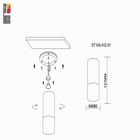 Накладной светильник ST Luce ST100.412.01