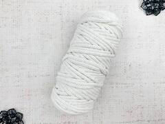 Шнур хлопковый без сердечника, d 4 мм, неокрашенный