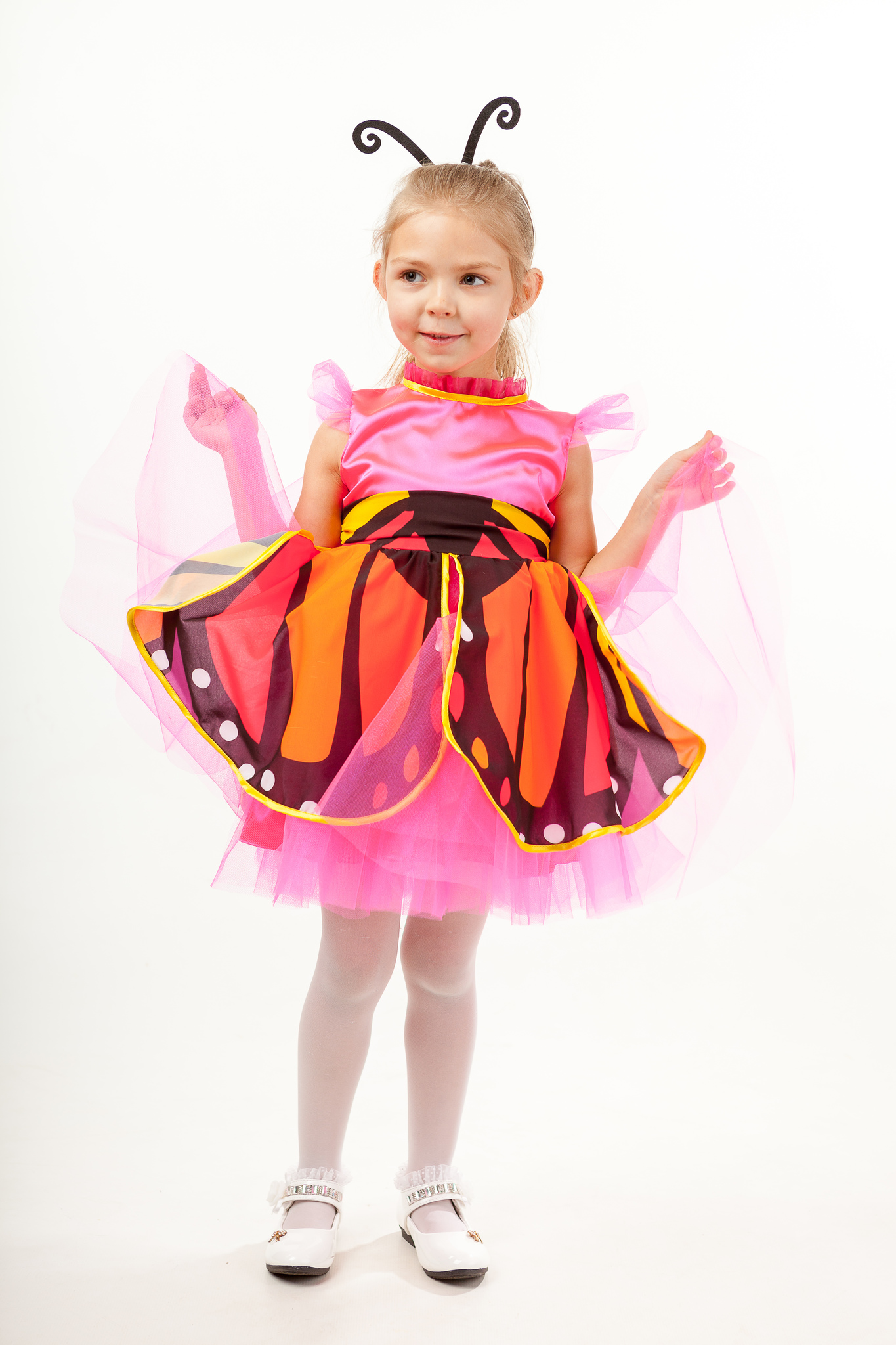 Детский розовый карнавальный костюм Бабочка к для девочки купить в интернет магазине