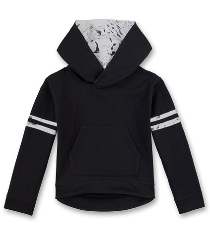 Черное худи для девочки Sanetta