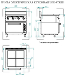 фото 3 Плита электрическая Abat 4-х конфорочная ЭПК-47ЖШ на profcook.ru