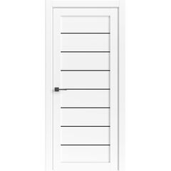 Купить Межкомнатная дверь экошпон 10005 белая остеклённая
