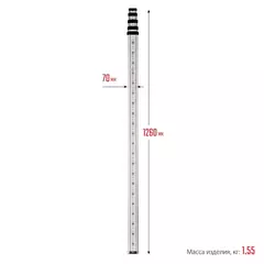 ЗУБР РГ 5, Геодезическая рейка (34948-5)