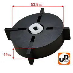 Ротор насоса в сборе UNITED PARTS для дизельных пушек 10-40 кВт d53,8х15мм; 15х15,6х3мм (Китай)