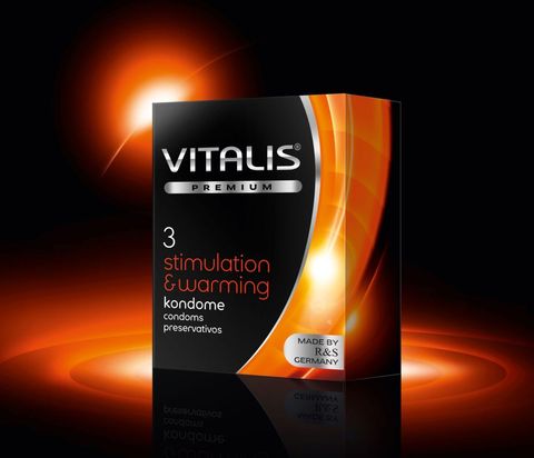 Презервативы VITALIS PREMIUM stimulation & warming с согревающим эффектом - 3 шт.