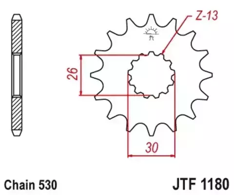 Звезда ведущая JTF1180 17RB