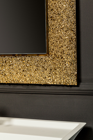 Зеркало AURA с рамой из хрустального стекла, цвет золото, с подсветкой Boheme 536
