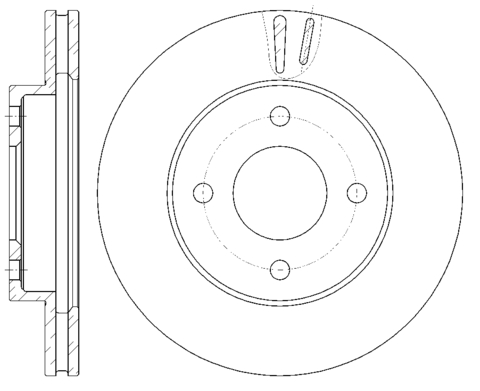 Диск тормозной вентилируемый G-brake  GR-20441