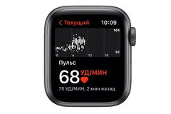 Смарт часыApple Watch SE GPS, 44mm Space Grey Aluminium Case with Midnight Sport Band - Regular (MKQ63GK/A)