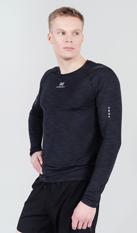 Элитная беговая футболка с длинным рукавом Nordski Pro Black мужская