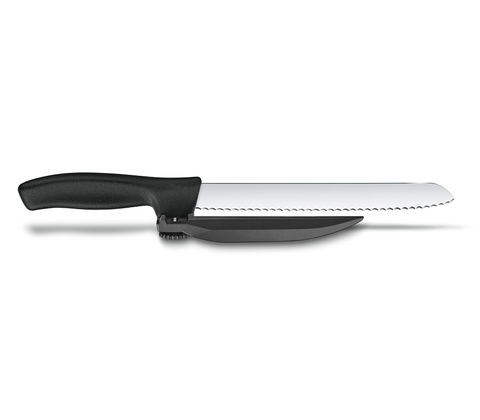 Нож Victorinox с упором для отрезания равномерных ломтиков, черный