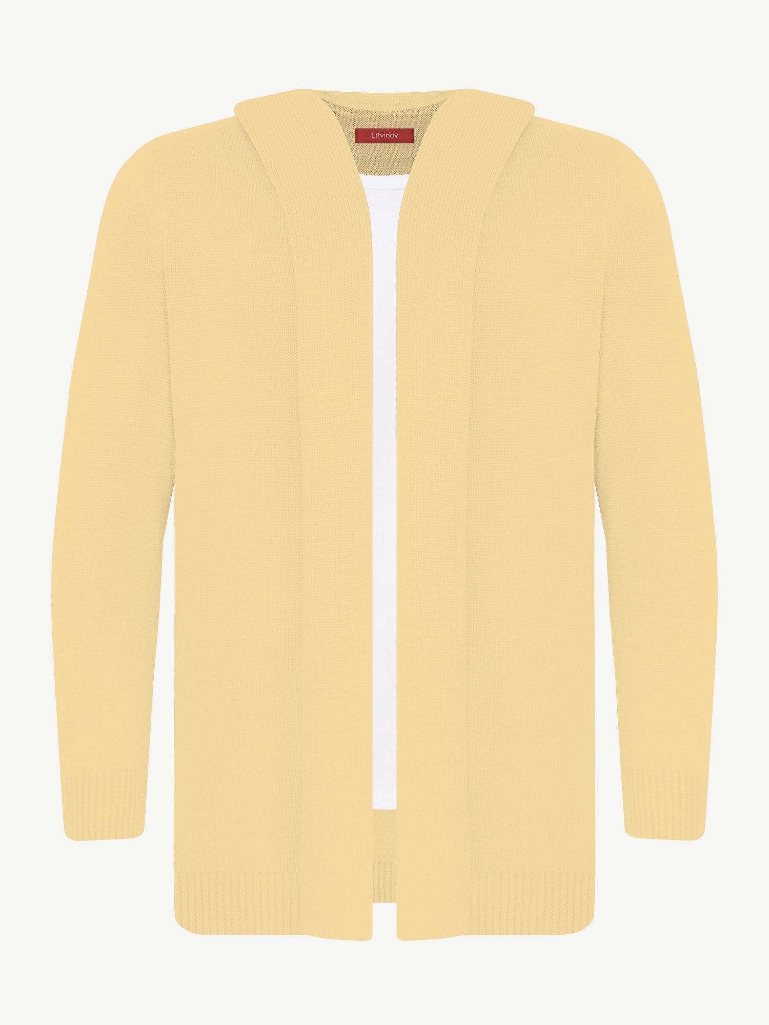 Кардиган с капюшоном из мягкой шерсти