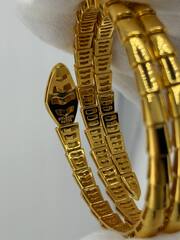 Браслет ЗМЕЯ двойная в стилистике Булгари