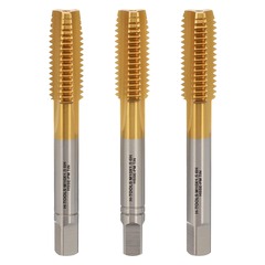 Метчик М10х1,5 (Комплект 3шт) DIN352 HSSEPM-TiN 6HX 80мм a=5,5 H-Tools PRO 230100PMHT