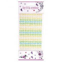 
          Наклейки-стразы Alingar, акриловые, "Весенние жемчуженки", белые,желтые,зеленые,голубые, пакет с европодвесом