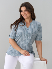 Блузка БЛ-122/фурла-голубойджинс