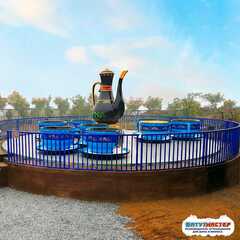 Карусель чашечки «Звездная ночь»  8 чашек, 16 мест, 8×8×3 м