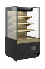 Кондитерская витрина Carboma KC70 VM 0,6-2 STANDARD открытая, горка СКОШЕННАЯ БОКОВИНА (версия 2.0) (9005-0109) (Cube 2)