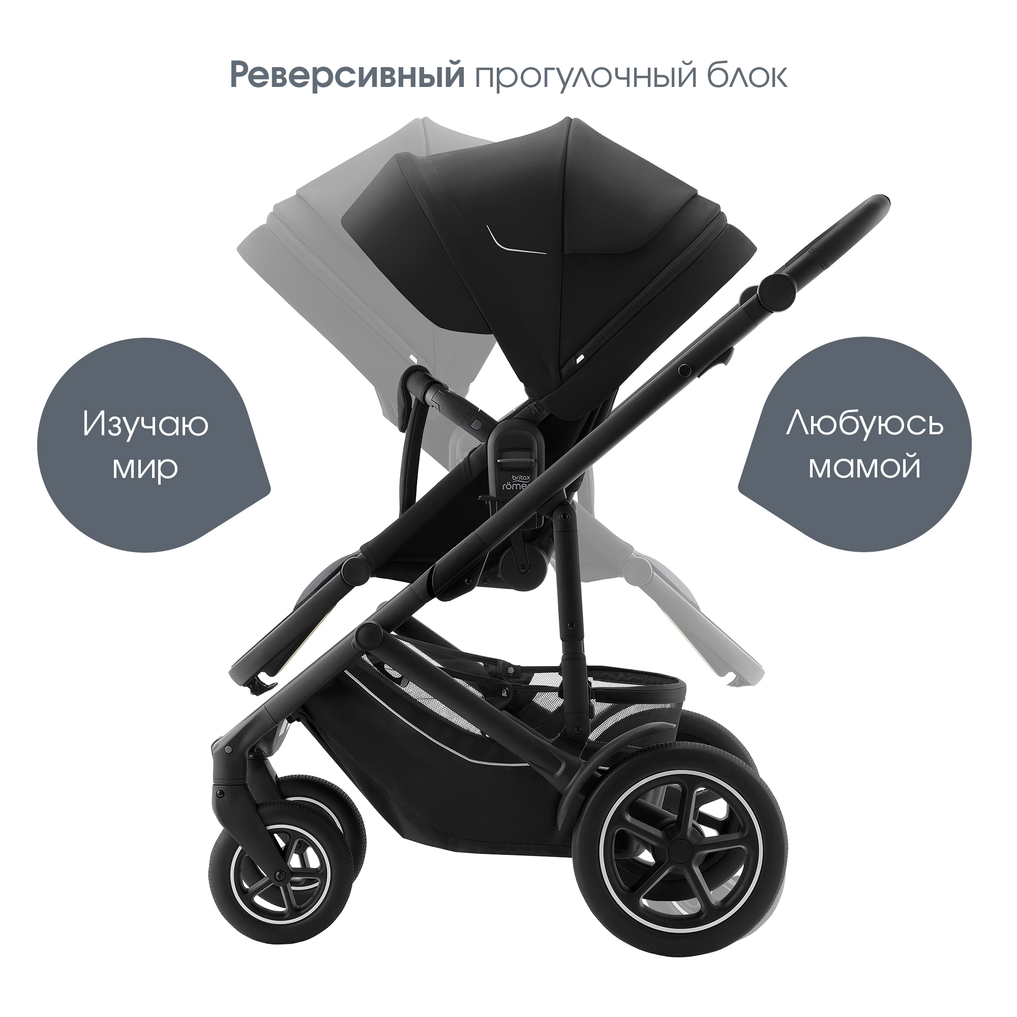 Комплект 3в1 коляска Smile 5Z Classic|Space Black + BABY-SAFE CORE Midnight Grey