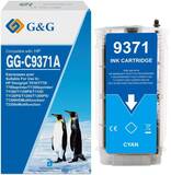Совместимый картридж G&G GG-C9371A (C9371A) для HP DJ T610, T620, T770, T1100, T1120, T1200, T2300, T1300, T790, 130 мл, голубой