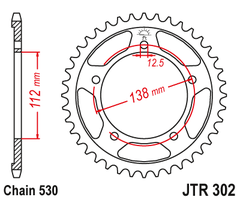Звезда задняя JTR302.39 для Honda CB1300