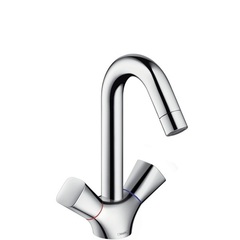 Смеситель для раковины с высоким изливом и донным клапаном Hansgrohe Logis 71222000 фото