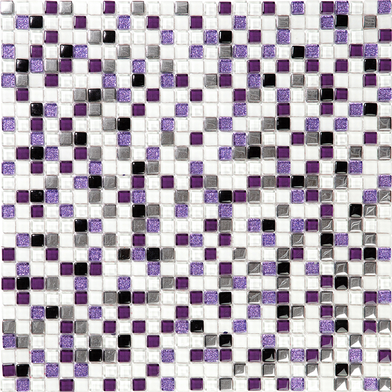 VHL-01 San Francisco Мозаика из стекла чип 10 мм Vidromar Holidays фиолетовый  квадрат