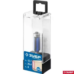 ЗУБР 12.7 x 38 мм, хвостовик 12 мм, фреза кромочная с нижним подшипником (3 лезвия), Профессионал (28728-12.7-38-12)