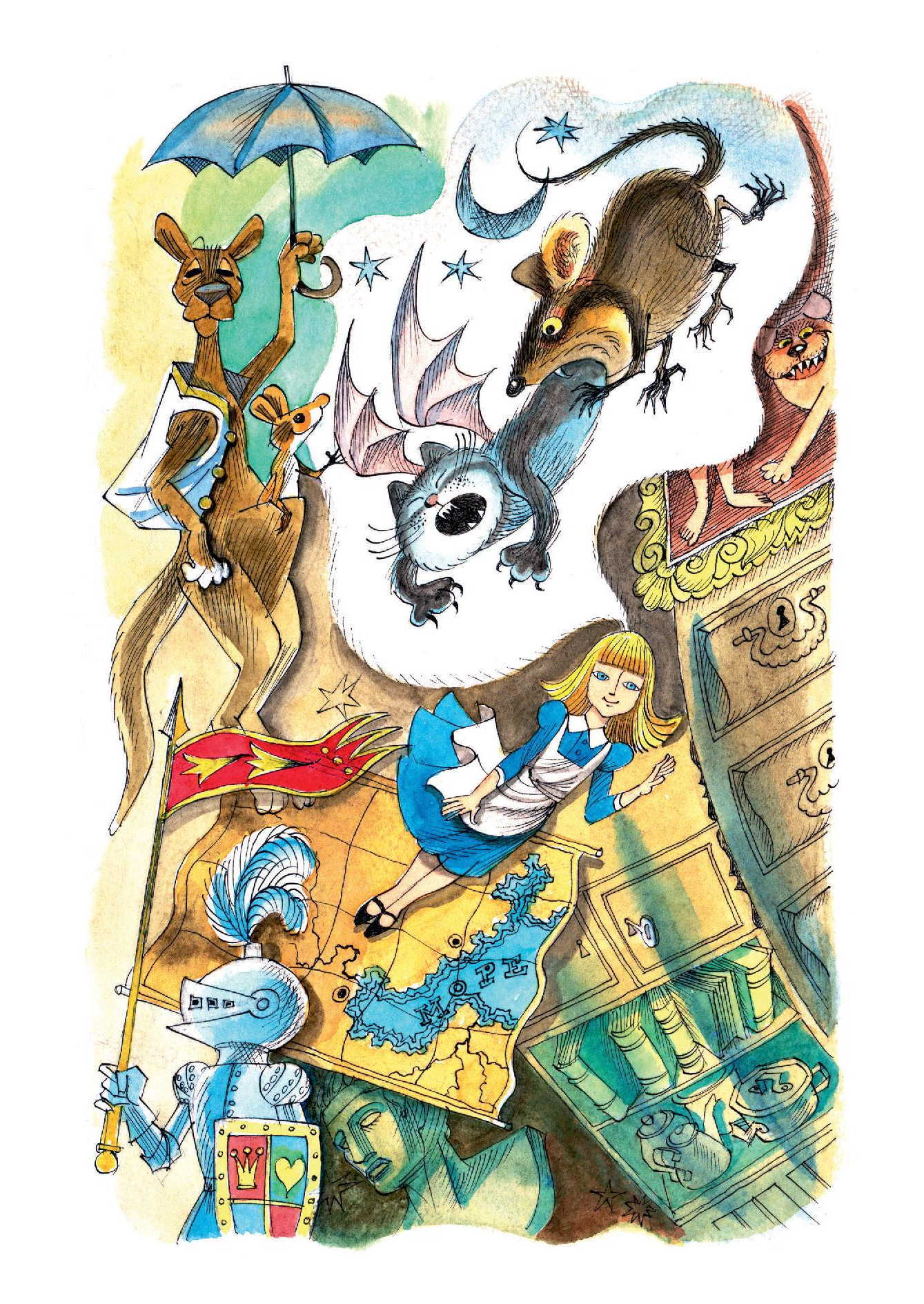Приключения Алисы в Стране Чудес. Иллюстрации Криса Ридделла. Кэрролл Л.