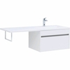Aquanet 239218 Тумба с раковиной Токио 130 R подвесная 1 ящик цвет белый глянец (239218)
