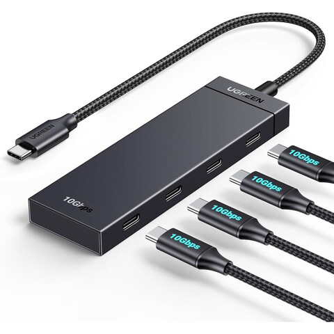 Хаб-USB UGREEN CM806 (55334) 5-в-1 USB-C PD, черный