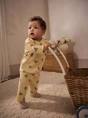 Лонгслив и брюки в комплекте для малышей Next E66-457, Светло-желтый