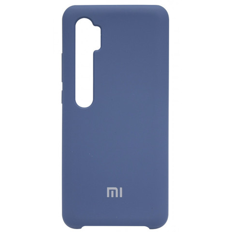 Силиконовый чехол Silicone Cover для Xiaomi Mi Note 10 (Синий)