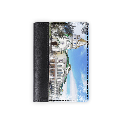 Обложка на паспорт комбинированная "Собор в Хабаровске", черная