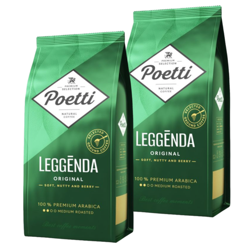 Комплект кофе молотый Poetti Leggenda Original, 250 г х 2 шт