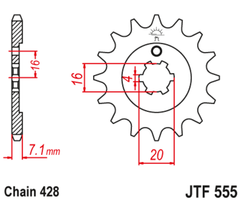 Звезда ведущая JTF555-14