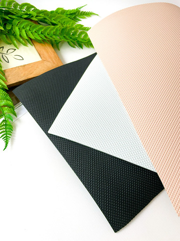 №2 Подошва для кукольной обуви из фоамирана, цвет белый/черный/пудровый ромб, 3 мм., 25*35 см, микс 3 цвета.