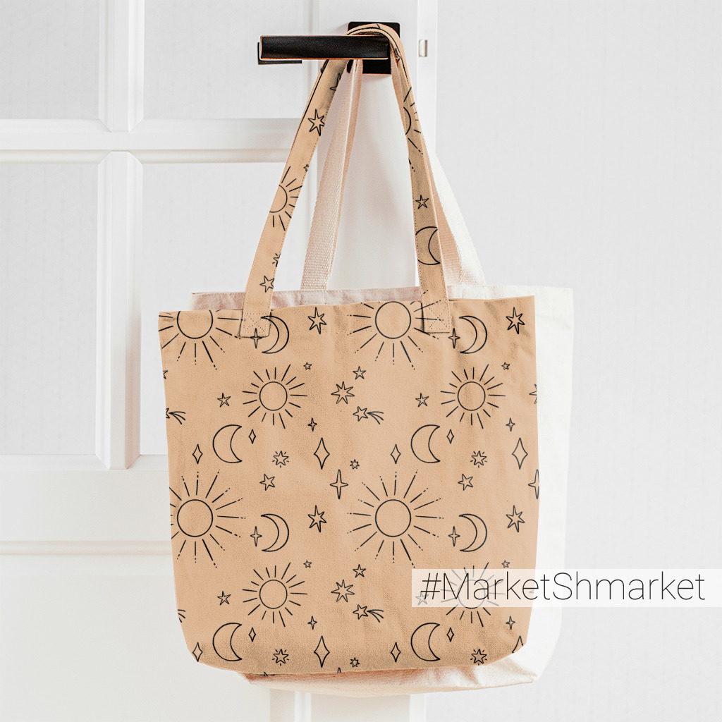 Ткани Солнце, луна и звезды на телесном фоне - закажи на # ...