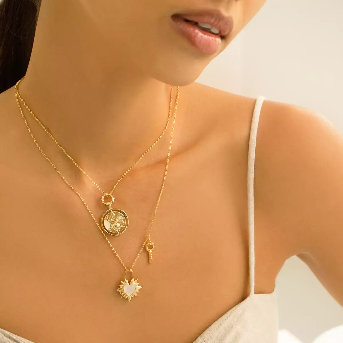 Where Love Lives Gold Mantra Necklace