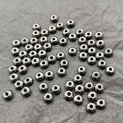 Разделительные бусины - gunmetal - 5 мм.