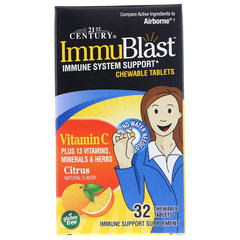 21st Century, Витамины ImmuBlast, Цитрусовый вкус, 32 Жевательные таблетки