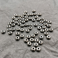 Разделительные бусины - gunmetal - 5 мм.