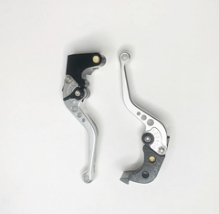 Короткие рычаги тормоза-сцепления для Suzuki GSX-R 600/750/1000 2006-2018 г.в. серебристые