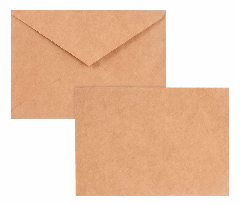 Конверт бумажный, Крафт С6 (11,4*16,2 см), 90 г/м2, 1 шт.