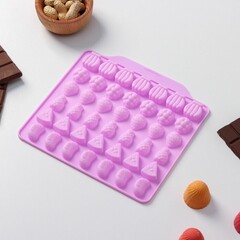 Форма для мармелада «Фруктовый бум», силикон, 42 ячейки