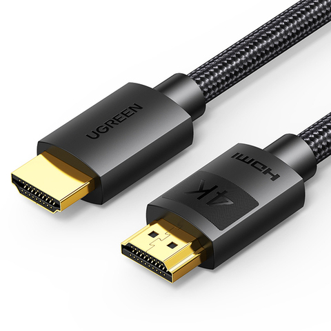 Кабель UGREEN 4K HDMI Cable Male to Male Braided, 3м HD119, черный