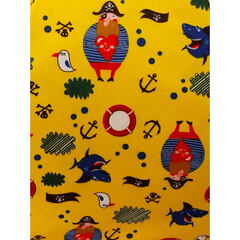 Зонт в капсуле красно-жёлто-белый Акулы и Пираты, Kobold