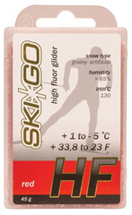 Парафин SkiGo HF Red, +1/-5, 45 г