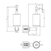 Gessi 38815#031 Gessi Emporio accessories Дозатор для жидкого мыла настенный, сатинированное стекло, цвет: Chrome