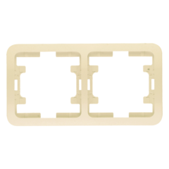 МАКЕЛ Рамка 2 гнезда горизонтальная Мимоза кремовый (32012)